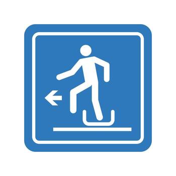 Exit Sled Toboggan Left Sign vector