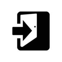 Quit Door Exit Icon vector