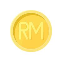 Ringgit Malaysia Coin Internet Currency Concept vector