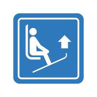Keep Ski Tips Up Sign vector