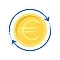 ROI Euro Illustration Finance Growth Concept vector