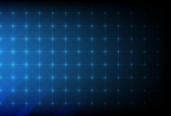 Blue technology grid glowing lights data network abstract light digital connection