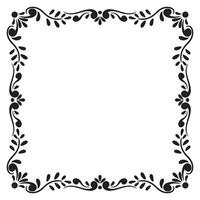 Border frame deco. simple black and white vertical frame. vector