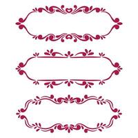 set of vintage frames and borders. Decorative elements for design vector