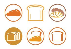 Warm-toned Bread Icons. Simple Line Art, Bakery Graphics, Food Illustration, Appetizing Design, Restaurant Menu, Website Assets. vector