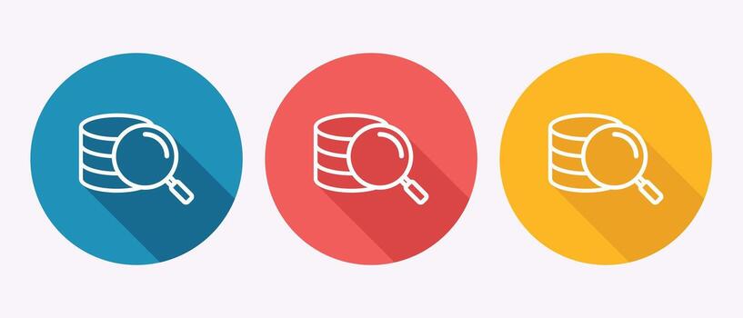 aumentador vaso terminado apilar de monedas en Tres vistoso círculos con oscuridad vector