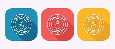 Quick dry fabric technology symbol with water drop and evaporation arrows vector