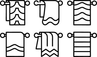 Towel icon set vector