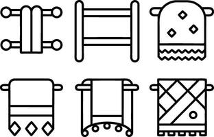 A set of four different types of towels and blankets vector