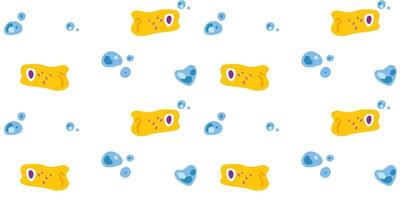 Seamless Cartoon Fish Pattern vector