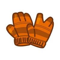 Striped Warm Winter Mittens vector