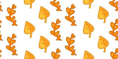 Golden Fall Leaves Pattern Design vector