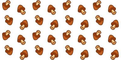 Seamless Forest Mushroom Pattern vector