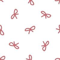 Playful Pink Ribbon Bow Seamless Pattern vector