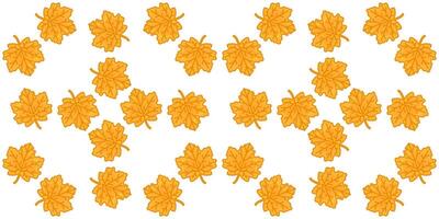 Golden Maple Leaves Seamless Pattern vector