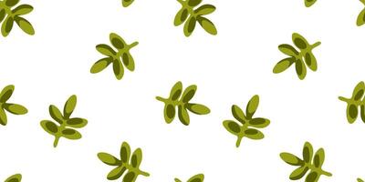 Fresh Green Leaves Pattern vector