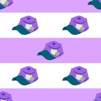 Trendy Baseball Cap Pattern vector