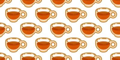 Seamless Tea Cup Pattern vector