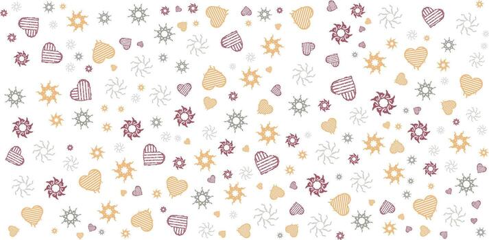 repitiendo modelo con corazones y otro resumen elementos vector