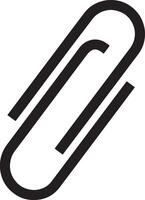 Simple Black Paperclip Icon Attachment, Connection, Document, Office Supply vector