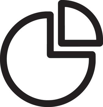 datos visualización tarta gráfico icono, sencillo gráfico diseño elemento vector
