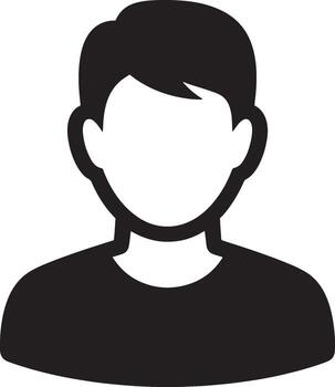 Generic Male Avatar Icon Simple, Clean, and Versatile Design for User Profiles and Websites vector