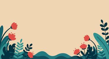 Modern Botanical Background in Soft Earth Tones vector