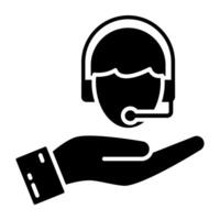 An editable design icon of customer service care vector