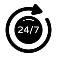 Creative design icons of round the clock vector