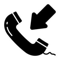 A design icon of incoming call vector
