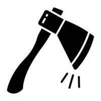 An solid icon design of axe vector