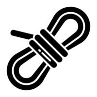 Modern solid design icon of rope vector