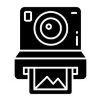 design of instant camera, photographic equipment vector