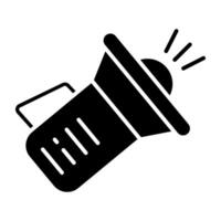 A creative design icon of megaphone vector