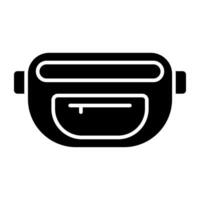 A unique solid design icon of purse vector