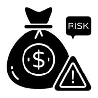 Creative design icon of financial risk vector