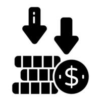 Perfect design icon of low dollar value vector