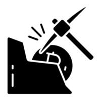 Trendy design of bitcoin mining vector