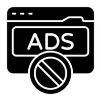 Creative design icon of no web ad vector