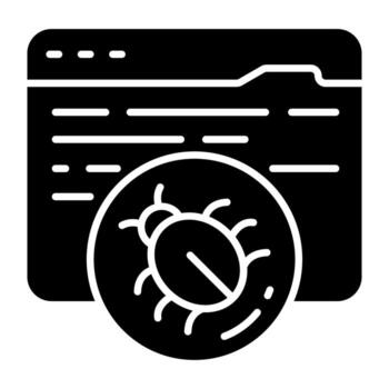 un sólido diseño icono de web error vector