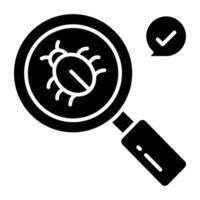 A beautiful design icon of search bug vector