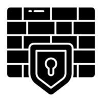 Premium design icon of secure wall vector