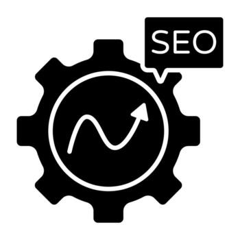 Conceptual icon of search engine optimization vector