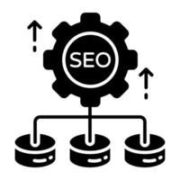 A design icon of Seo network vector