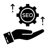 Conceptual design icon of search engine optimization vector
