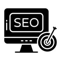 Modern icon of seo target vector