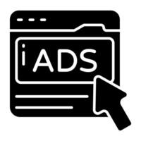 Premium download icon of web advertisement vector