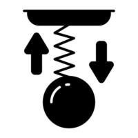 Trendy design icon of spring force vector