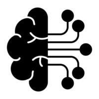 Perfect design icon of ai brain vector