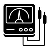 A creative icon of voltmeter vector